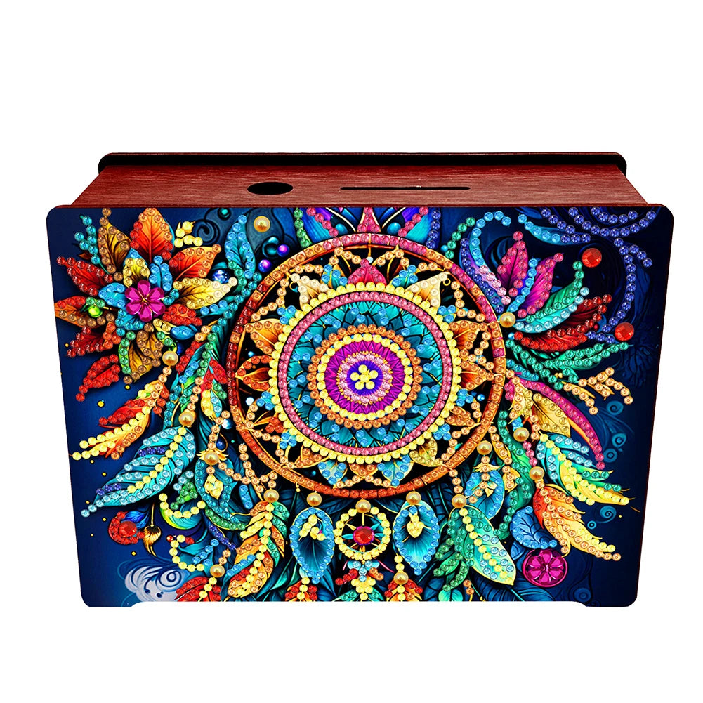 Creative 5D DIY Diamond Painting Piggy Bank Desktop Art Kits Storage Box Rhinestones