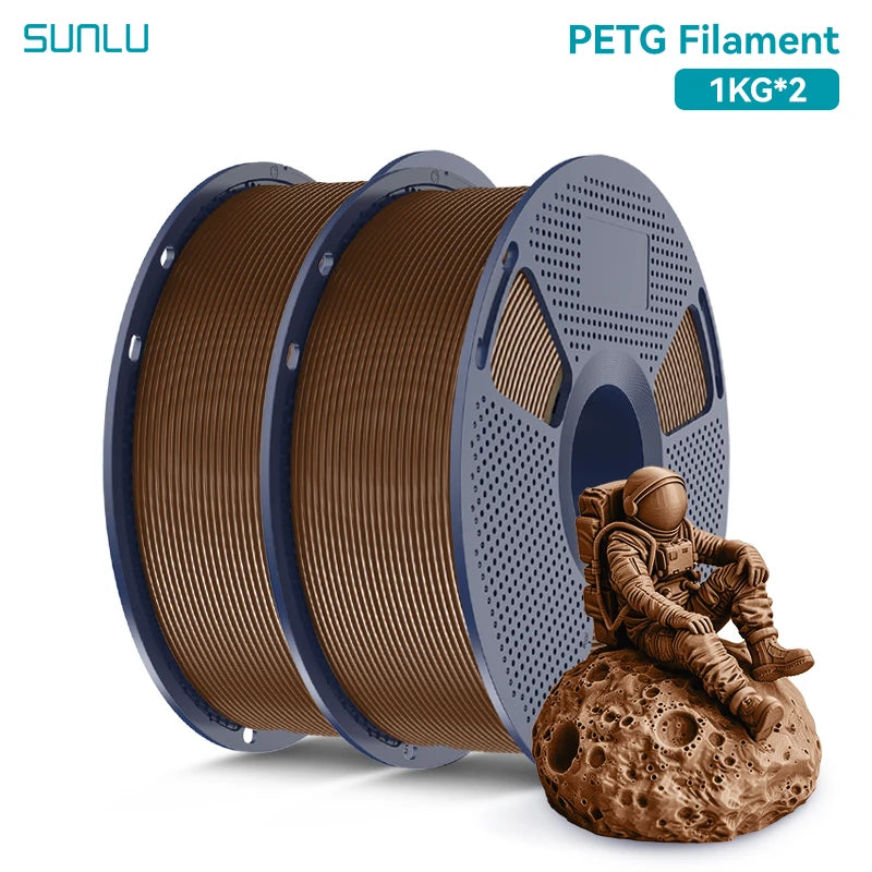 SUNLU 2KG PETG/PETG Clear Filament 1.75 ±0.02mm 1kg Spool (2.2lbs)
