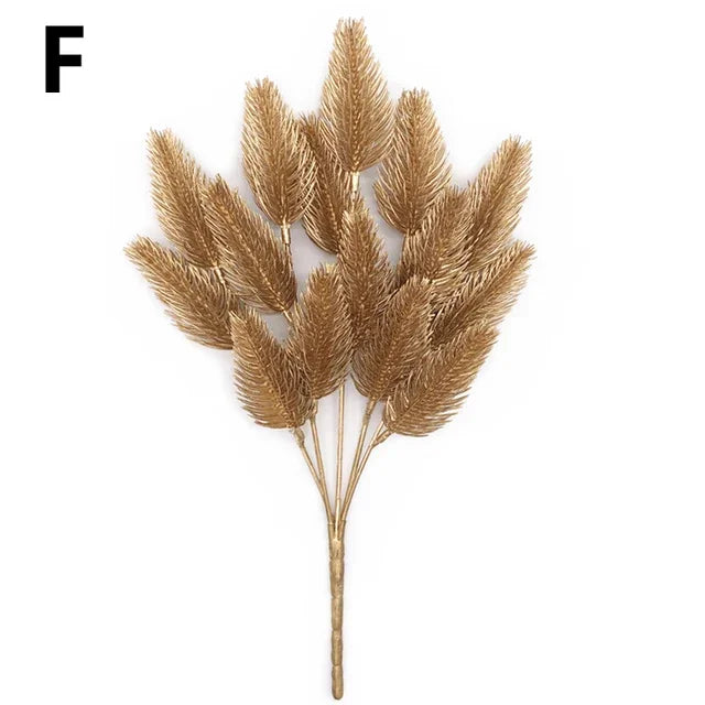 Simulation Leaf Wreath Artificial Plant Gold Silver Artificial Flower