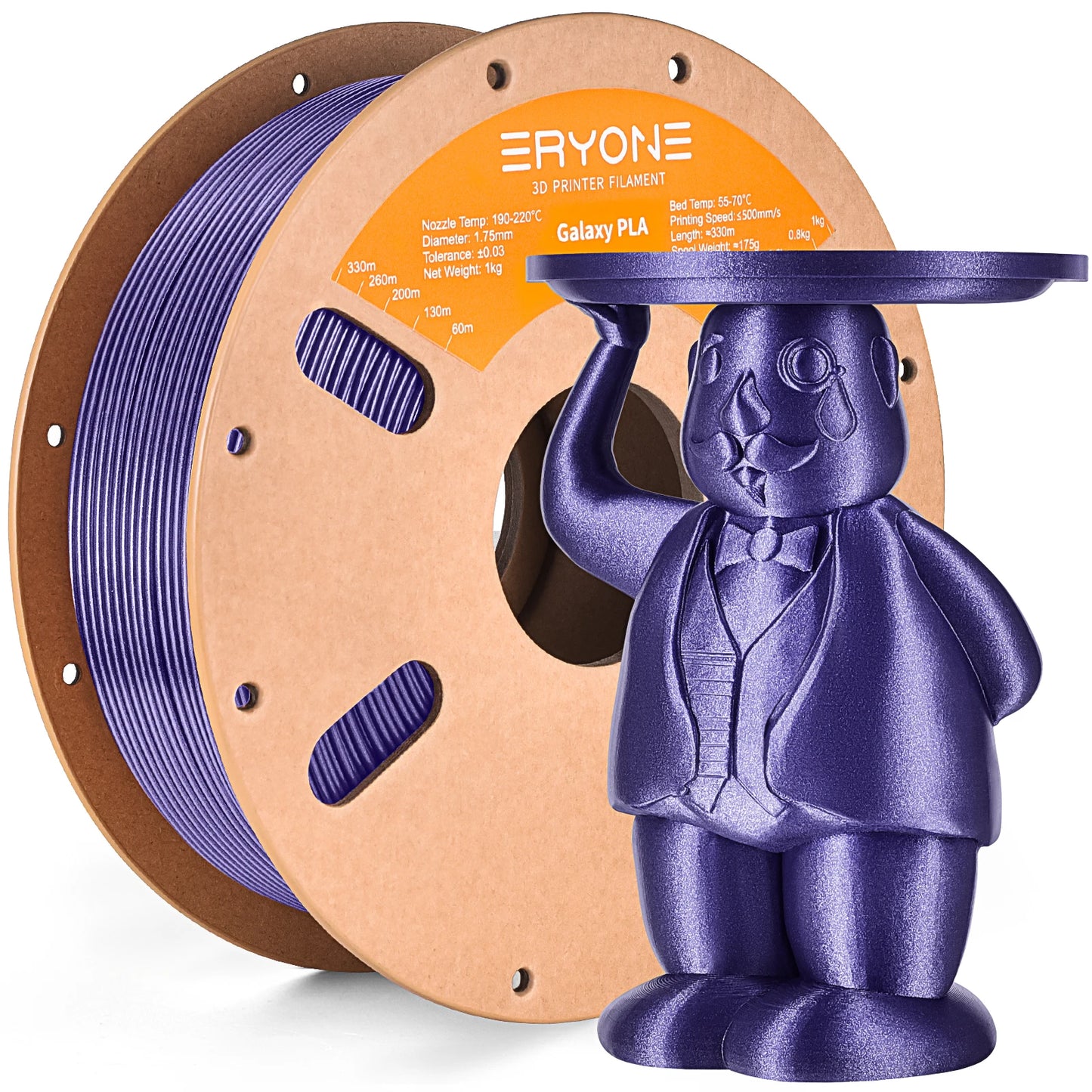 Eryone 1KG Galaxy PLA Glitter Color Premium Filament 3D Print, Multicolor Available, Sparkle Shining