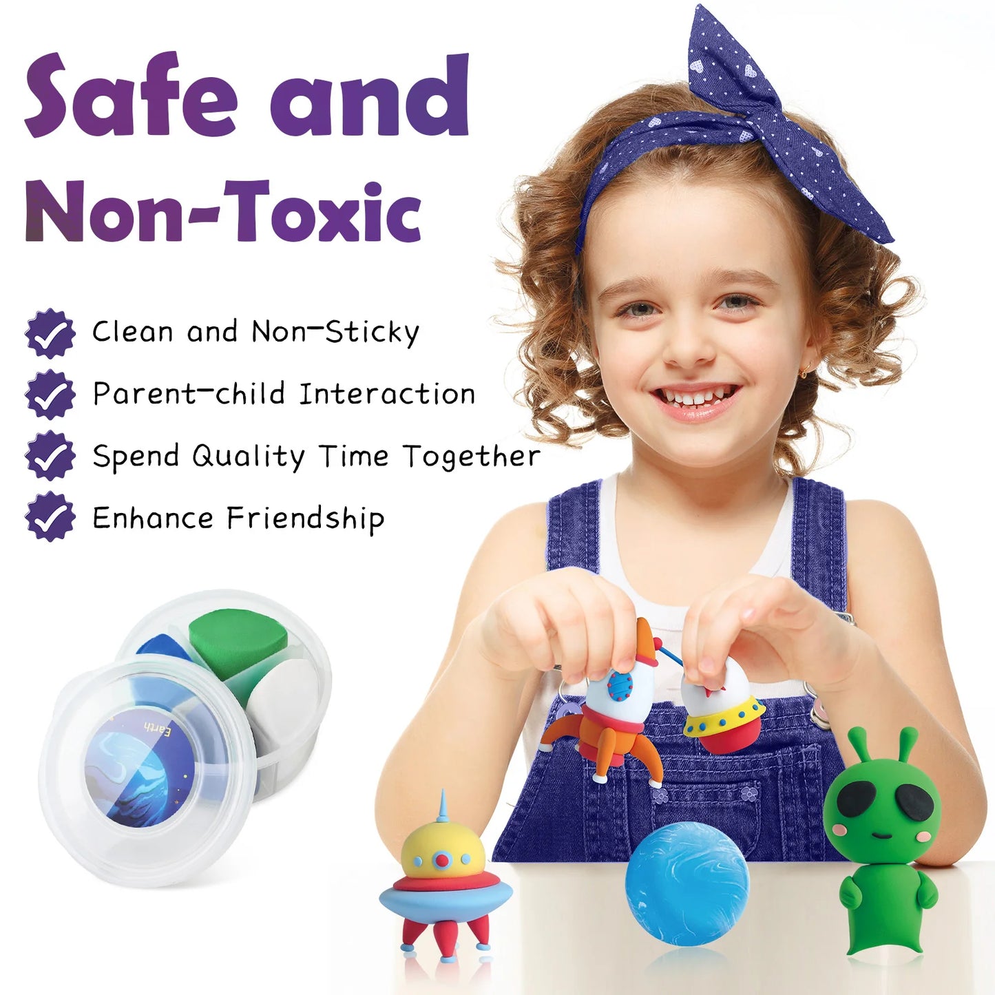 Air Dry Clay Kit Creative Kids Modeling Clay Kits with Tools Super Light DIY Soft Clay