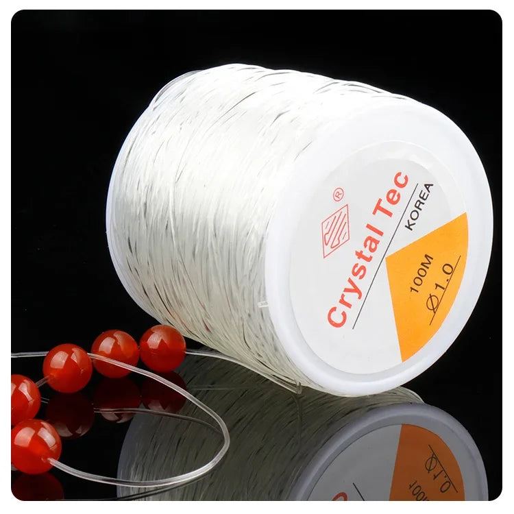 100m Strong Elastic Crystal Beading Thread Cord Jewelry Making Necklace Bracelet String Stretchable Thickness 0.5-1mm