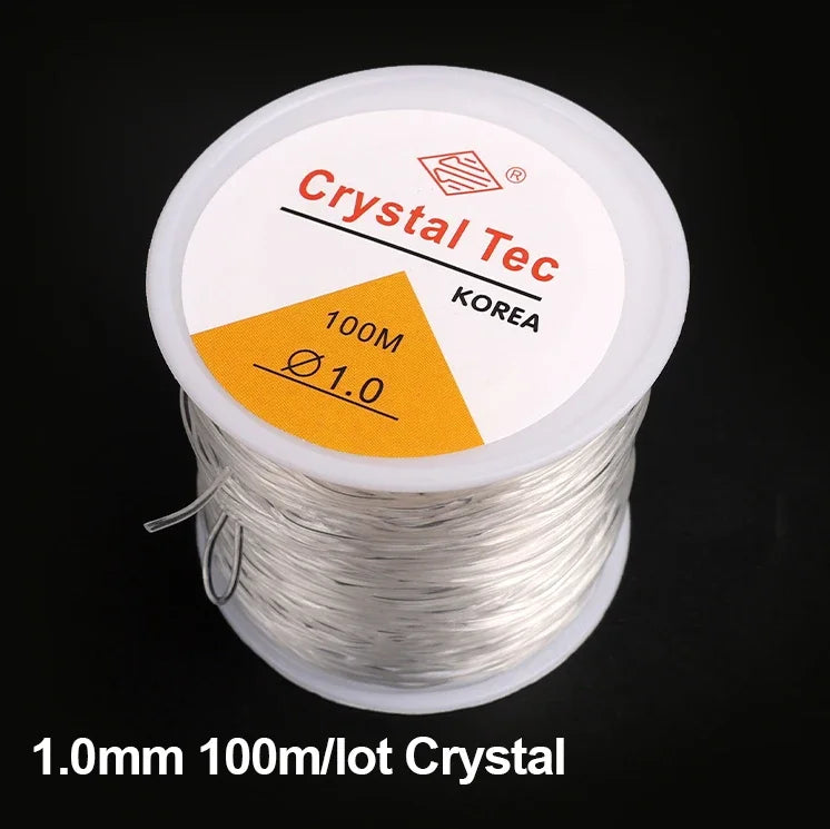 100m Strong Elastic Crystal Beading Thread Cord Jewelry Making Necklace Bracelet String Stretchable Thickness 0.5-1mm