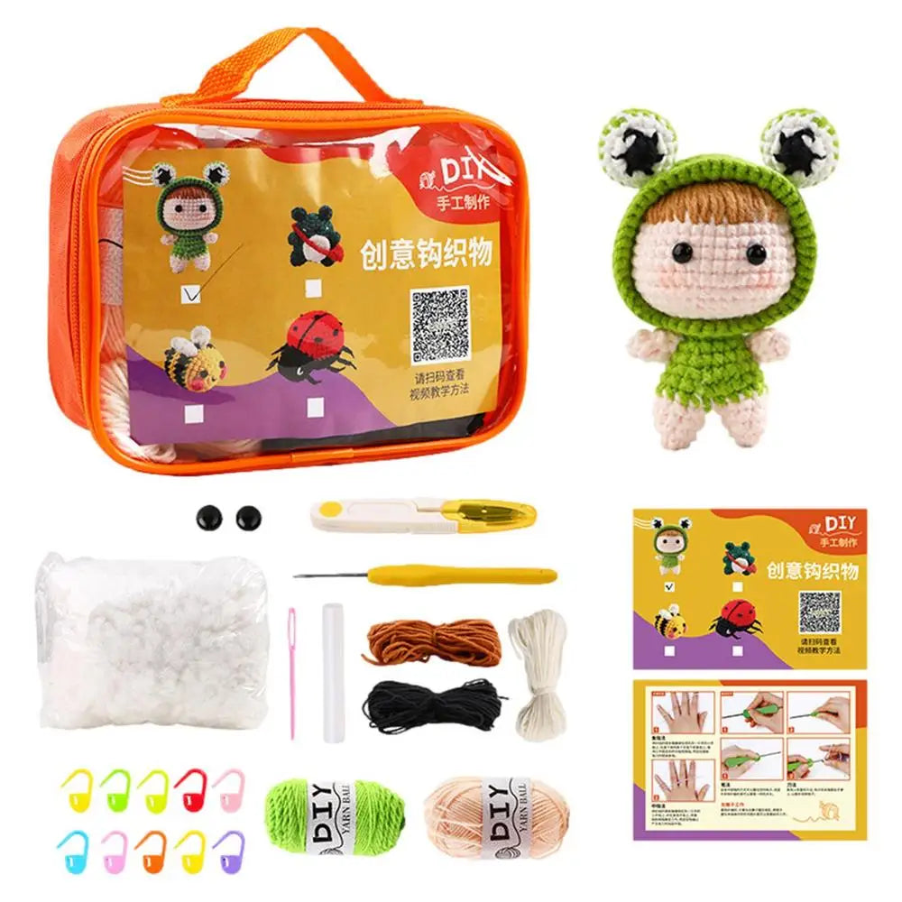 Woobles Crochet Kit For Beginners DIY Animal Woobles With Easy Peasy Yarn