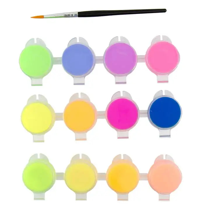 (2 pack) Hello Hobby Acrylic Paint Strips & Paintbrush Set, Child, Ages 3+
