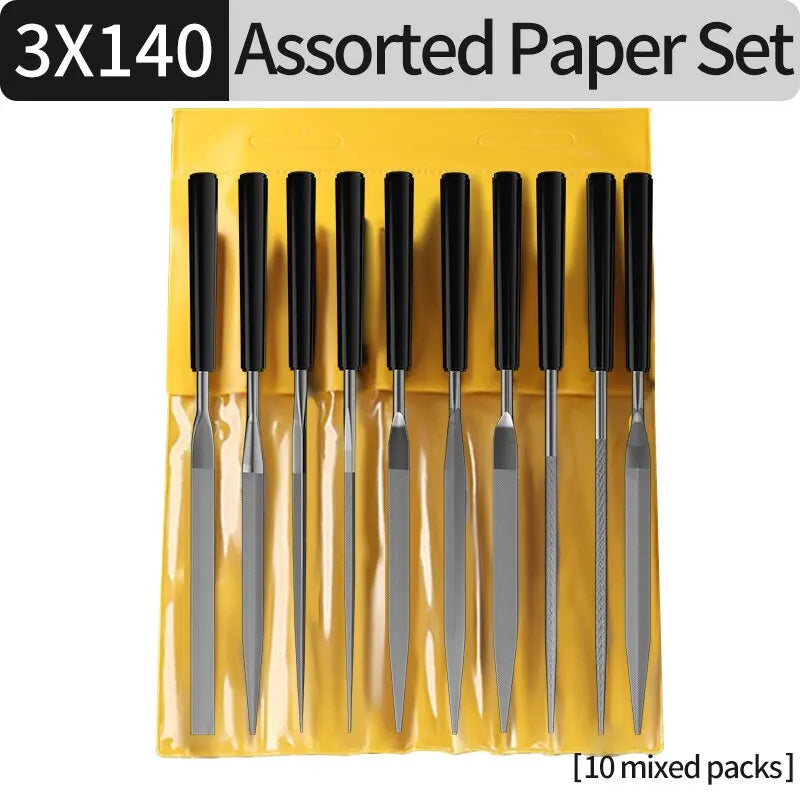 10pcs/set Metal Needle File Set Wood Rasp Metal Polishing Hand File Tools