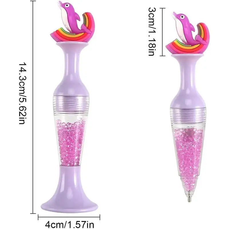 Vase Point Drill Pen Rhinestone Pens Shiny Painting Charm Pen Auto Dispensing Pen With Rhinestones And Box