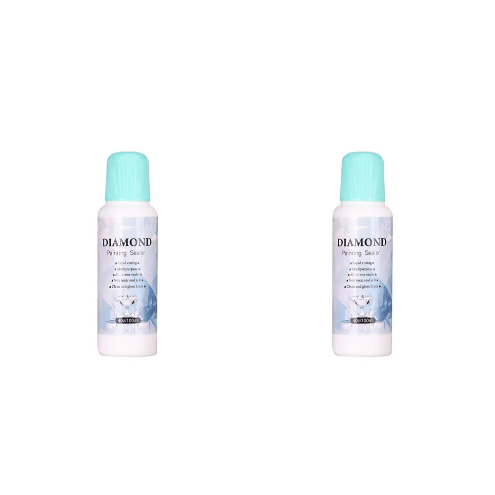 1-5Pcs 100ml Diamond Painting Sealer Conserver Permanent Hold Shine Effect 5D Brightener Glue