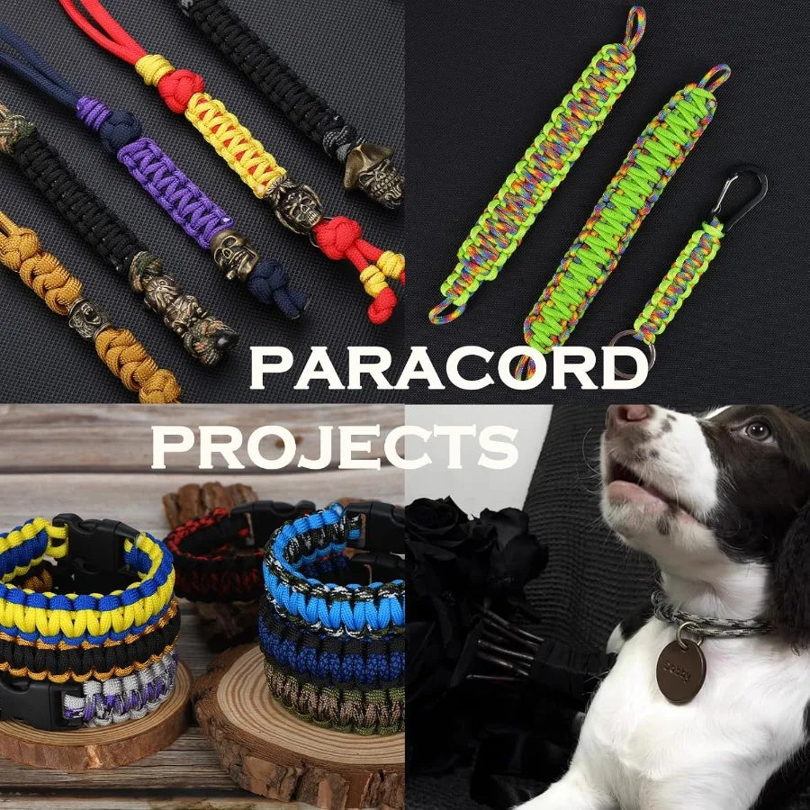 Paracord Rope 100FT 4mm 7 Strand Parachute Cord for Making Lanyard Survival Bracelets Cloth