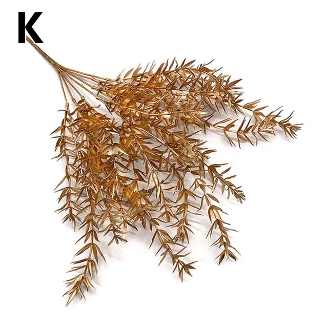 Simulation Leaf Wreath Artificial Plant Gold Silver Artificial Flower