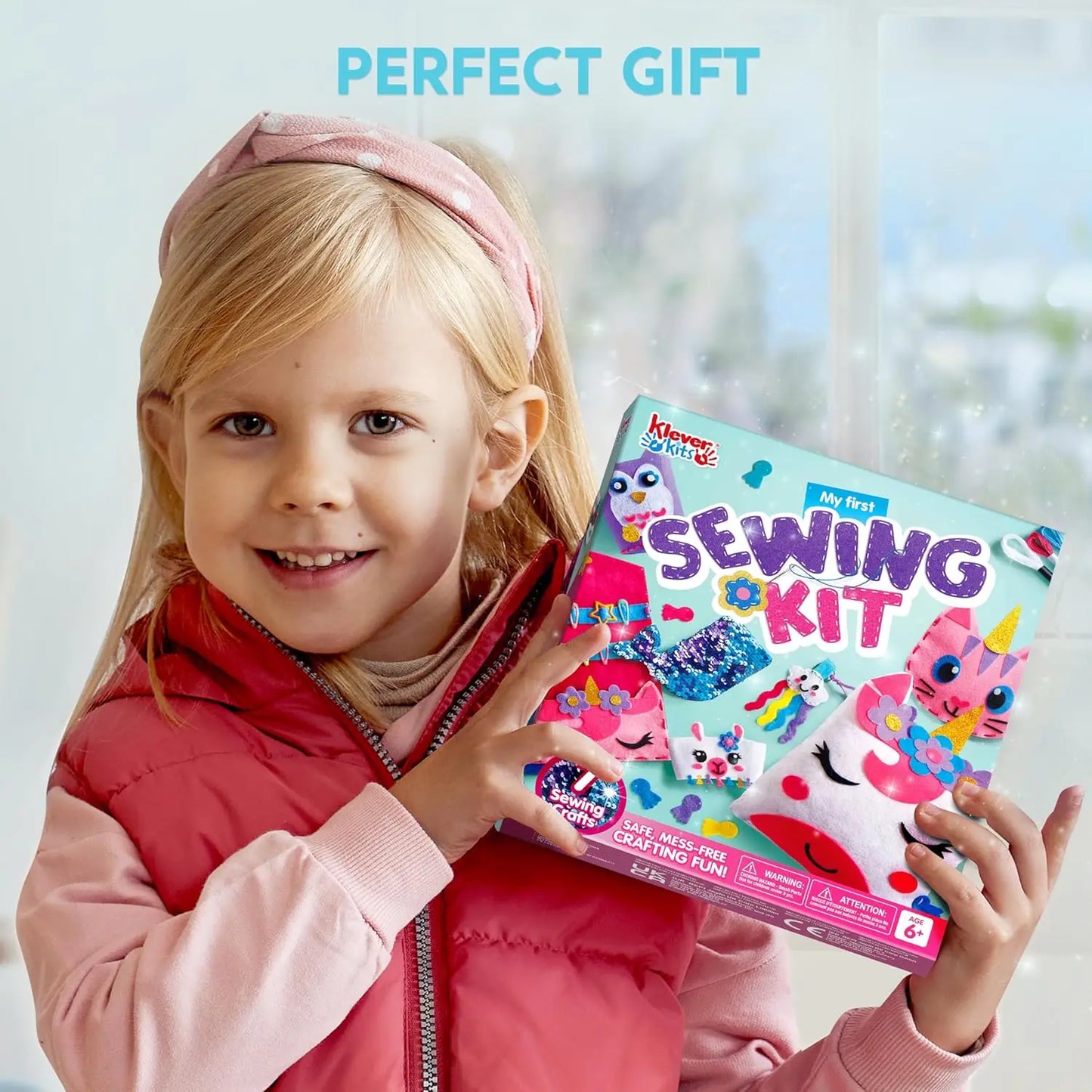 JOYFY 7 Sewing Projects My First Kids Sewing Kit- Easy DIY Arts and Crafts Unicorn and Mermaid