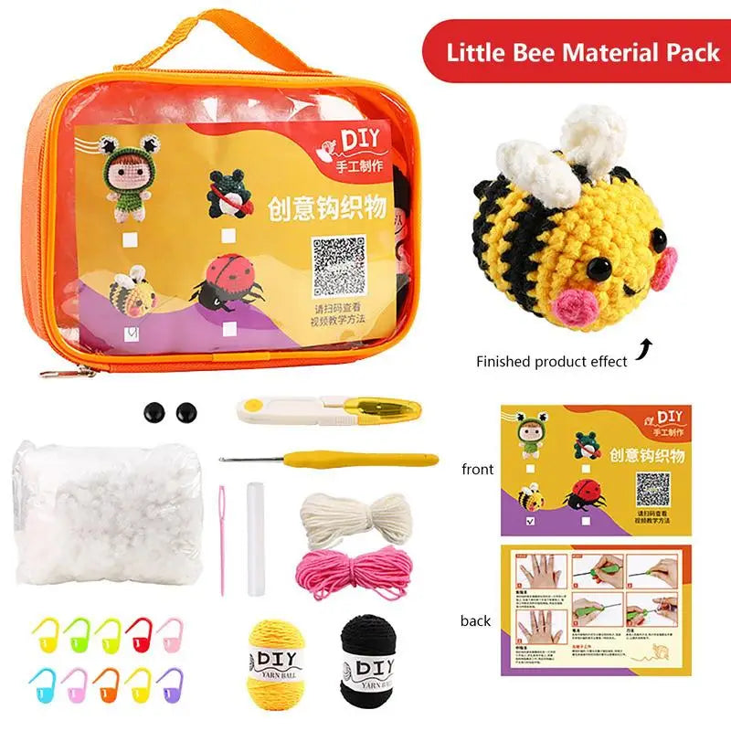 Woobles Crochet Kit For Beginners DIY Animal Woobles With Easy Peasy Yarn