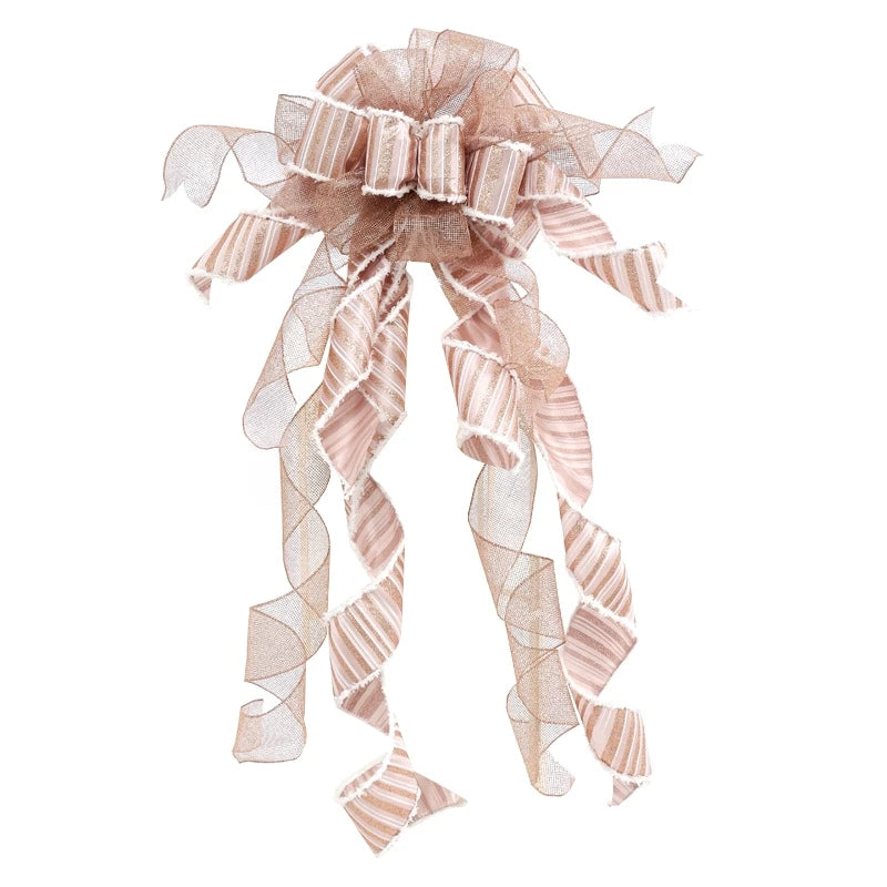 Glittering Sequin Bow Tie Christmas Tree Topper Decoration