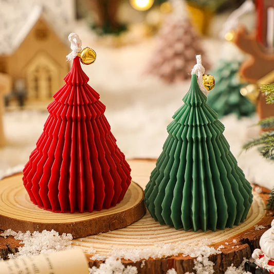 Pack of 2 Christmas Tree Silicone Candle Moulds