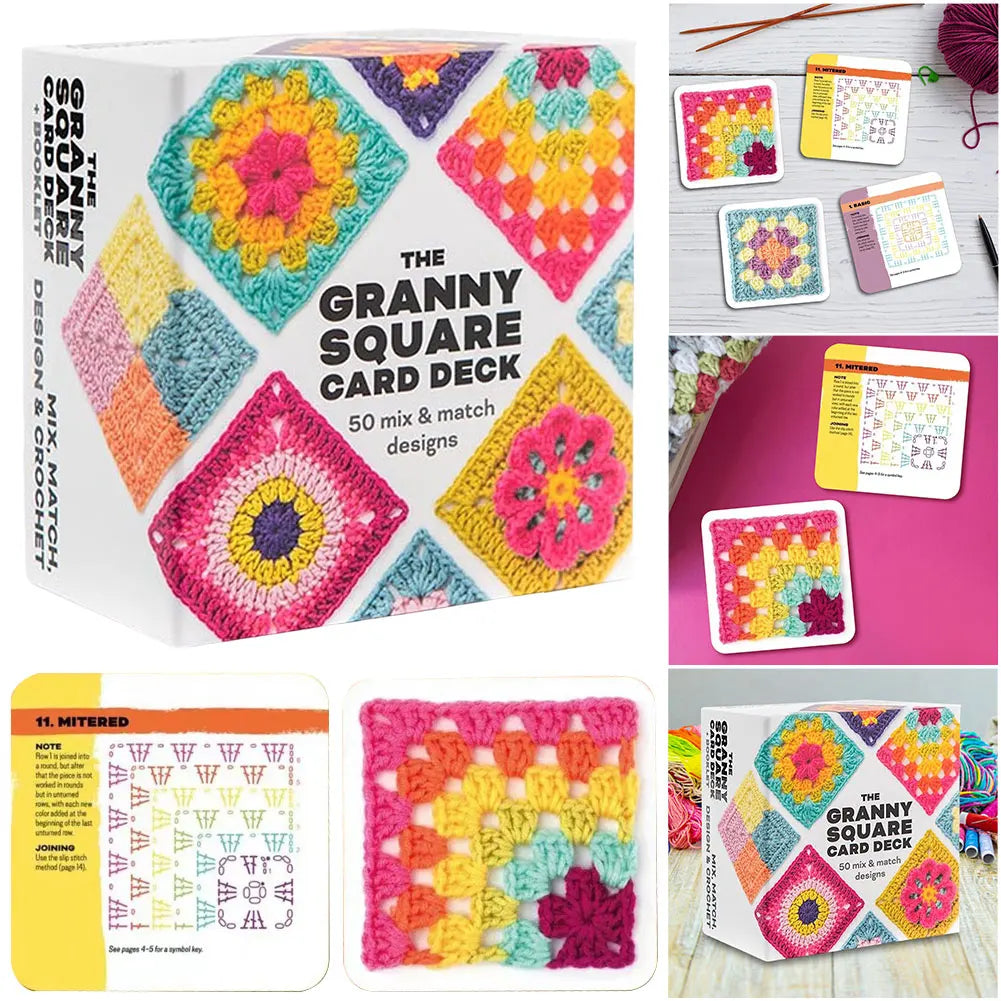 50 Mix & Matchs Designs Card Decks Crochet Cards Knitting Kit DIY Knitted Pattern Cards Set