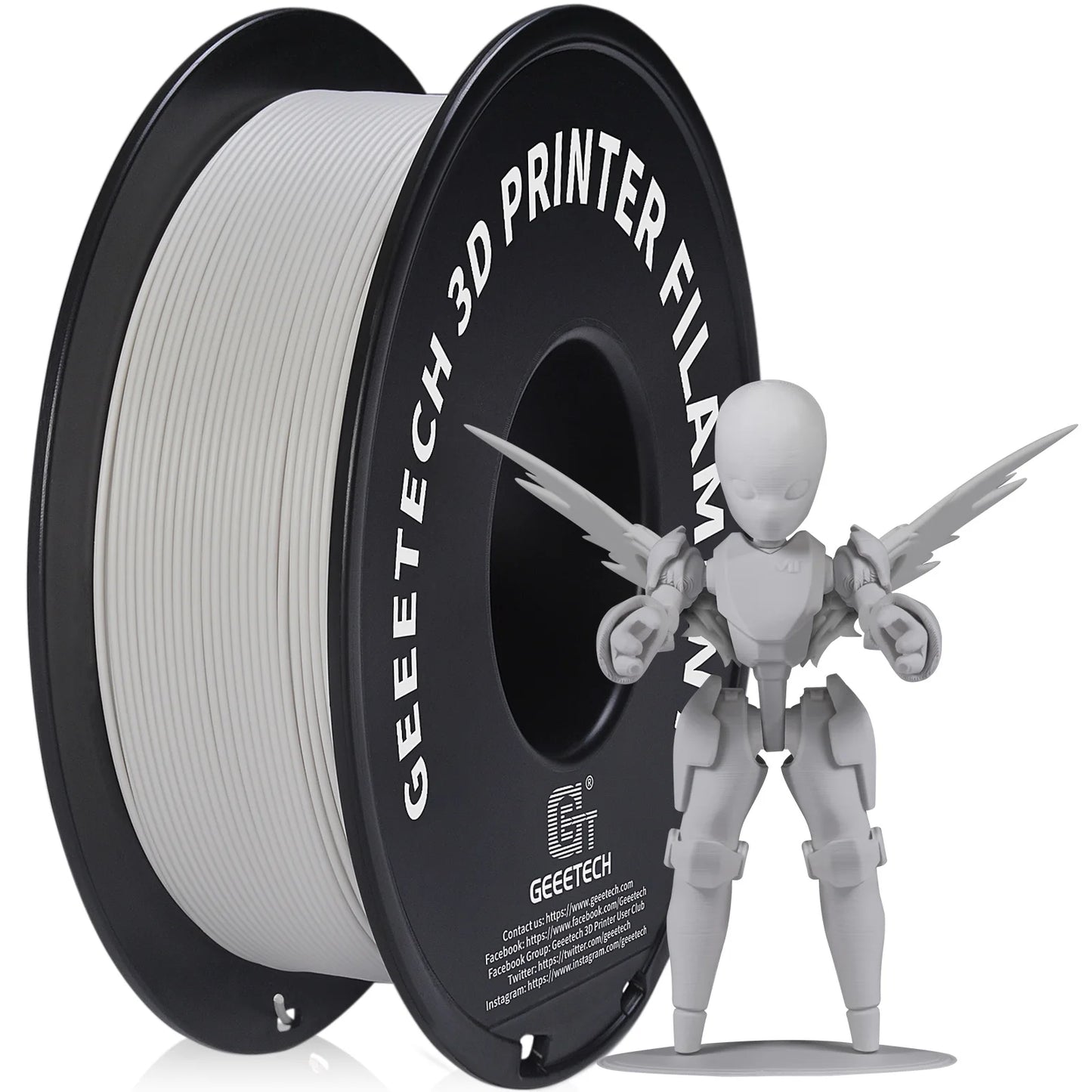 Geeetech Matte Filament PLA 1.75mm 1kg Spool (2.2lbs), 3d printer Material polylactic acid, frosted texture, Vacuum packaging