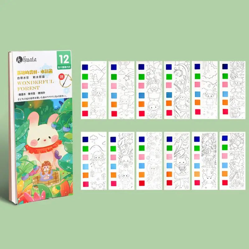 Paint With Water Coloring Books 4X Water Marker Coloring Book Set