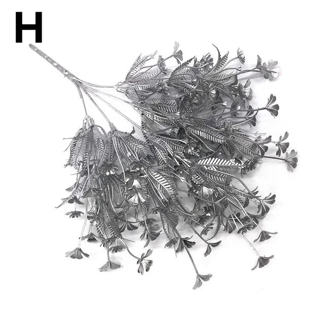 Simulation Leaf Wreath Artificial Plant Gold Silver Artificial Flower