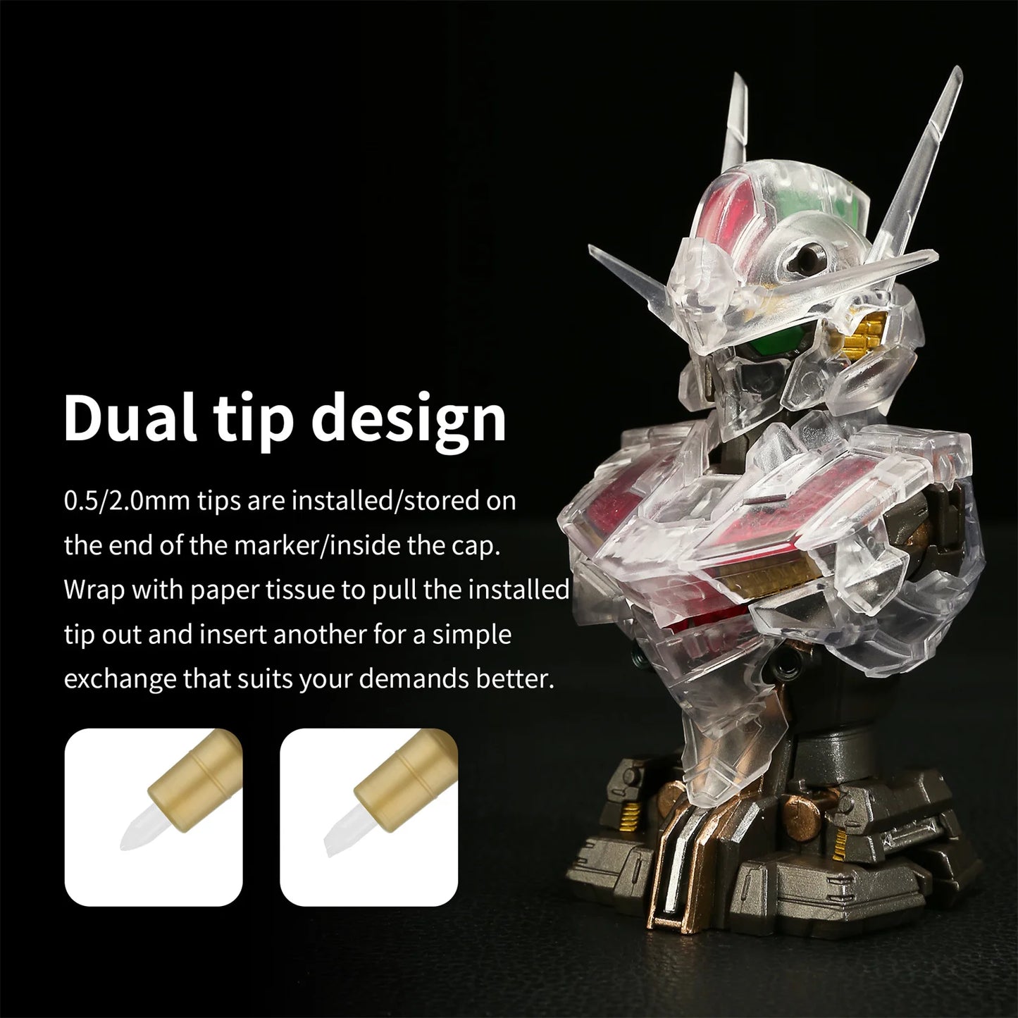 12pcs DSPIAE MKA-Ultra Metal Environmental Protection Document Marking For Gundam Mechanical Model 12 Colors DIY