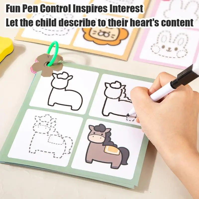 Dry Erase Pen Control Book Pen Tracing Workbook Kids Ages 3