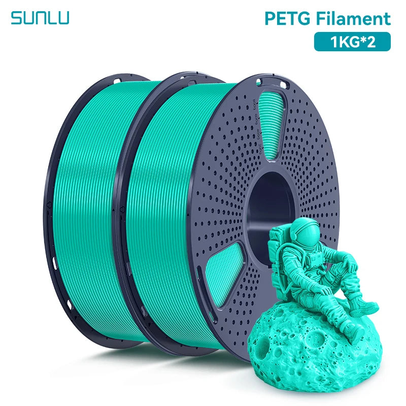SUNLU 2KG PETG/PETG Clear Filament 1.75 ±0.02mm 1kg Spool (2.2lbs)