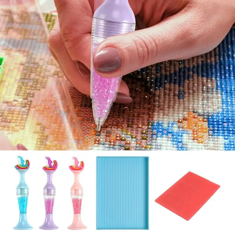 Vase Point Drill Pen Rhinestone Pens Shiny Painting Charm Pen Auto Dispensing Pen With Rhinestones And Box