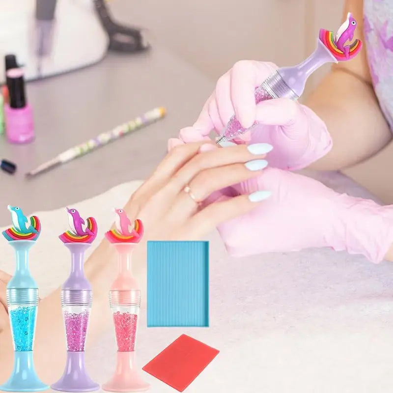 Vase Point Drill Pen Rhinestone Pens Shiny Painting Charm Pen Auto Dispensing Pen With Rhinestones And Box