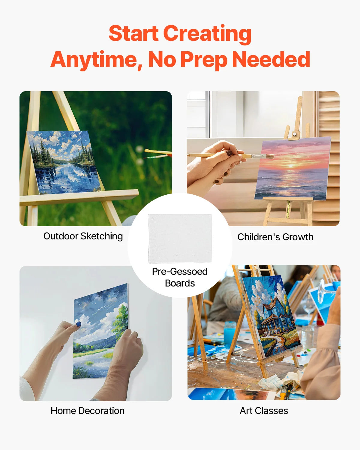 SucceBuy Canvas Boards Painting White Canvases Painting Canvas Panels