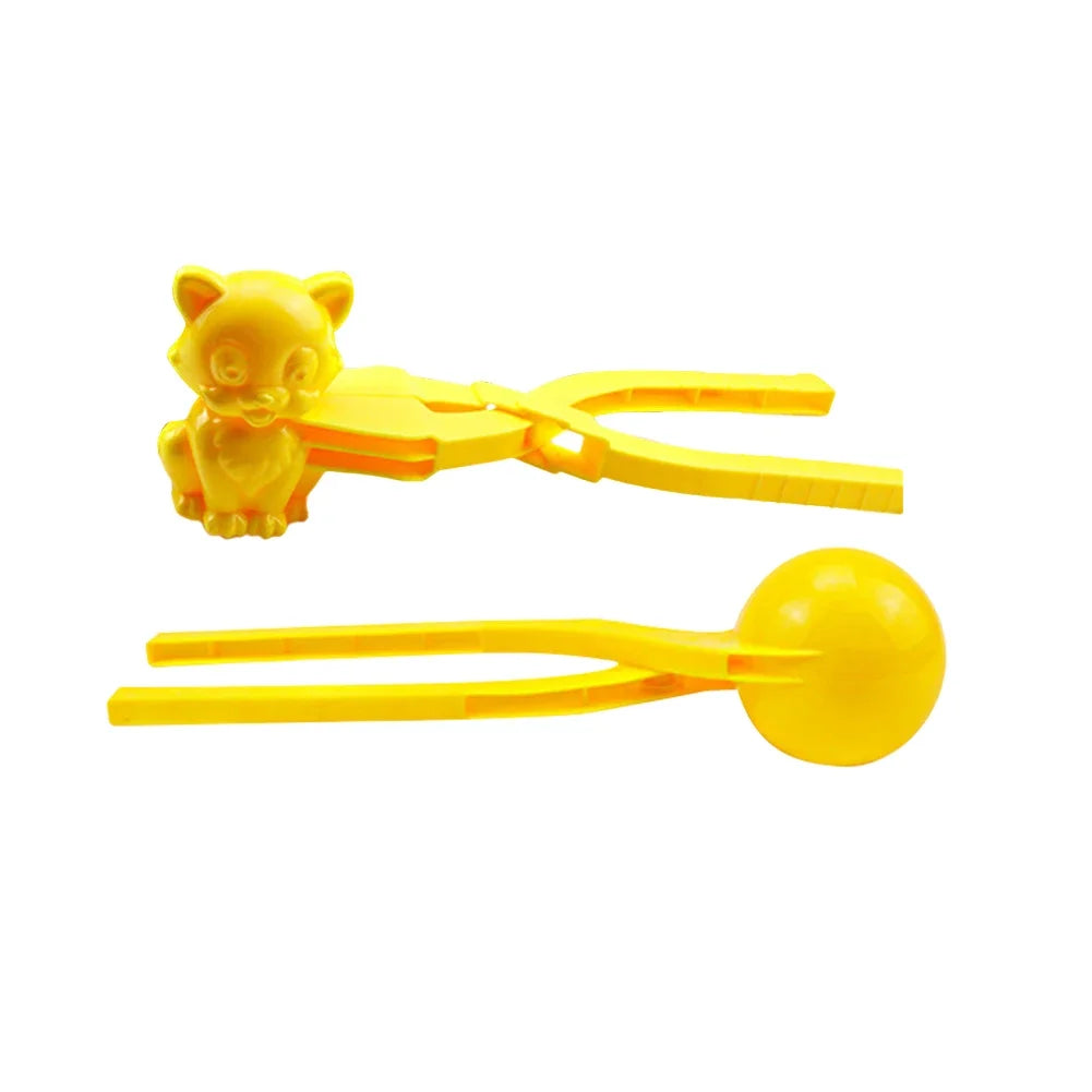 Cartoon Snow Mold with Handle Clay Ball Maker Plastic Creative Snowballs Mold