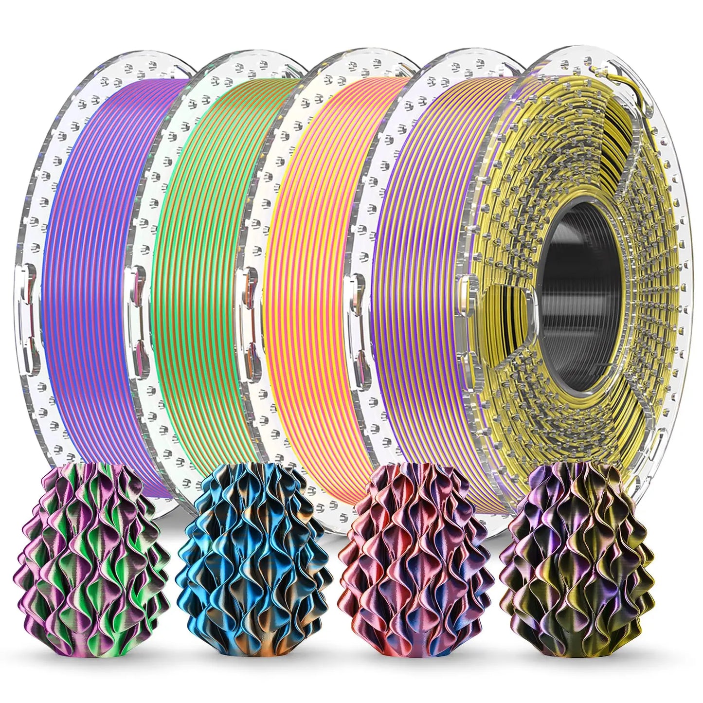 SUNLU Fliament Silk PLA+/PLA/PETG/WOOD/Rainbow Filament 250g 500g/spool 1.75mm mix color