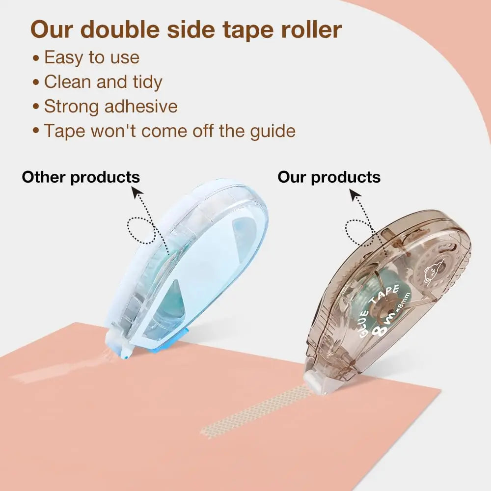 8-pack large capacity double-sided glue tape