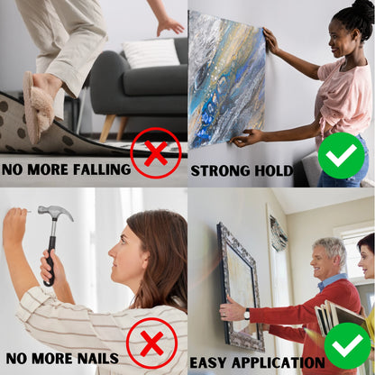 Double Sided Mounting Tape Heavy Duty Nano Two Sided Adhesive Strip for Wall Hanging - 10 Feet