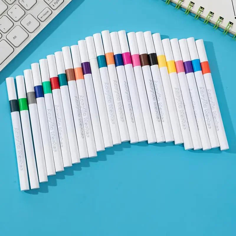 12/24/36/48/60/80pcs Acrylic pigment marker pen, soft brush tip