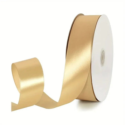 3 rolls of durable gold satin ribbon, freely adjustable in size