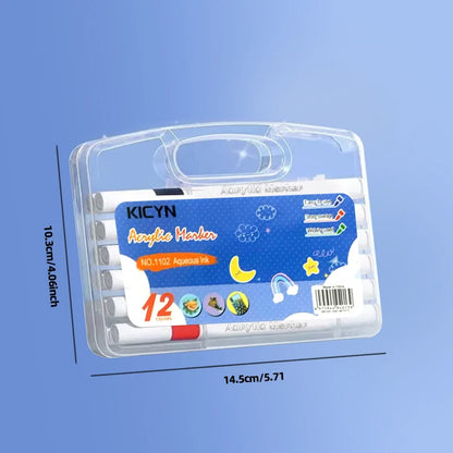 12/24/36/48/60/80pcs Acrylic pigment marker pen, soft brush tip