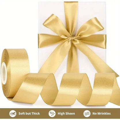 2 rolls of gold ribbon, wear-resistant and stretch resistant