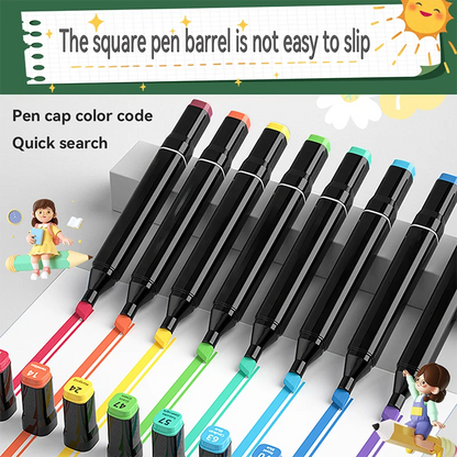 168 Color Double-Ended Alcohol Marker Pen, Permanent Color Development, Painting, Sketching, Notes,