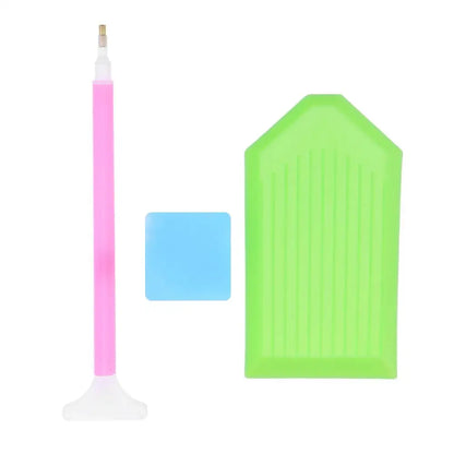 Diamond Painting Accessories Rhinestone Cross Stitch 5D Embroidery Pen Painting Tools Set Mosaic Glue Pen Kit Tweezers