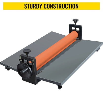 VEVOR 25.6"x1" Manual Cold Roll Laminator Machine Sheets Document Plasticizer Fits Poster Painting Photo Book Cover A3 A4
