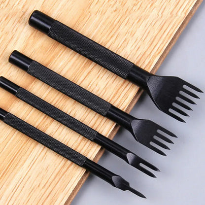 18 Pcs Professional Leather Tool Kit DIY leather Sewing Stitching Punch Carving Work Saddle Leathercraft Accessories