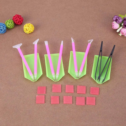 Diamond Painting Accessories Rhinestone Cross Stitch 5D Embroidery Pen Painting Tools Set Mosaic Glue Pen Kit Tweezers