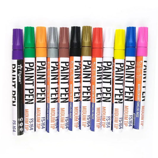 Acrylic Paint Marker Pens Permanent Art Rock Metal Glass Pebble Waterproof