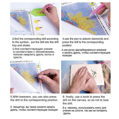 Diamond Painting Accessories Rhinestone Cross Stitch 5D Embroidery Pen Painting Tools Set Mosaic Glue Pen Kit Tweezers