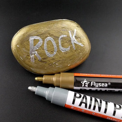 Acrylic Paint Marker Pens Permanent Art Rock Metal Glass Pebble Waterproof