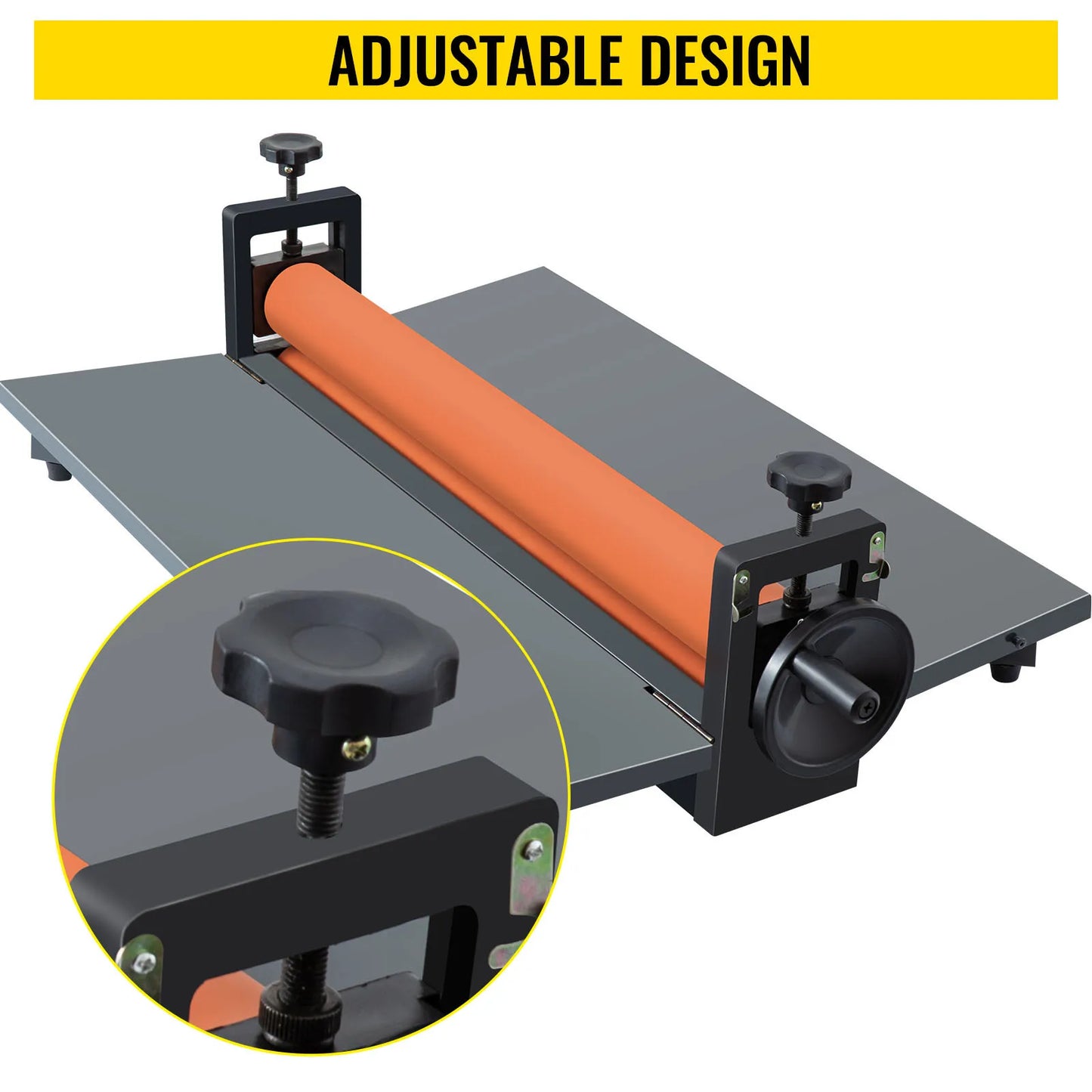 VEVOR 25.6"x1" Manual Cold Roll Laminator Machine Sheets Document Plasticizer Fits Poster Painting Photo Book Cover A3 A4