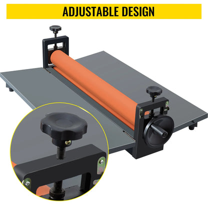 VEVOR 25.6"x1" Manual Cold Roll Laminator Machine Sheets Document Plasticizer Fits Poster Painting Photo Book Cover A3 A4