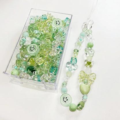 10/30g 8 Style Acrylic Beads Heart Bow Flower Loose Beads for Jewelry Making