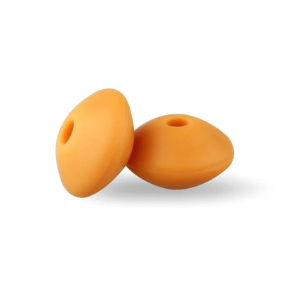 50/100pcs Silicone Lentil Beads 12mm Abacus Loose Focal Beads For Jewelry Making