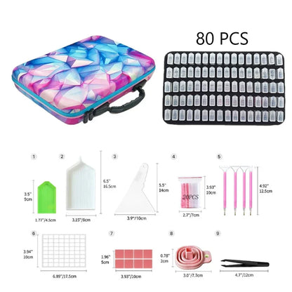 Diamond Painting Tools Accessories Leather Handbag Cross Stitch Kit 5d Beads Jewelry Storage Container 60 Plastic Bottles