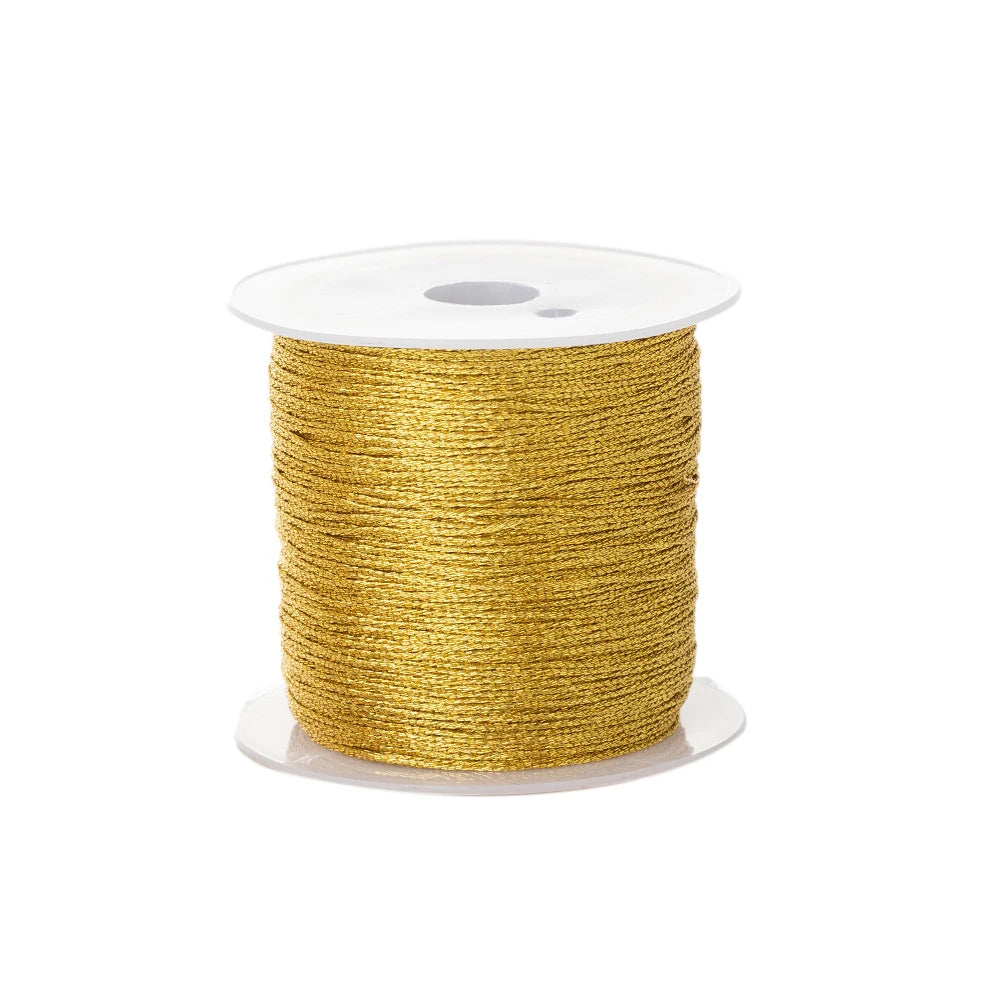 0.4mm 50m Nylon Gold Silver Thread Jewelry Cord Wire For DIY Bracelet Beading
